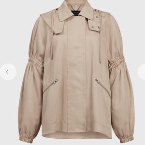 All Saints Cherry Ruched jacket, barley beige XS